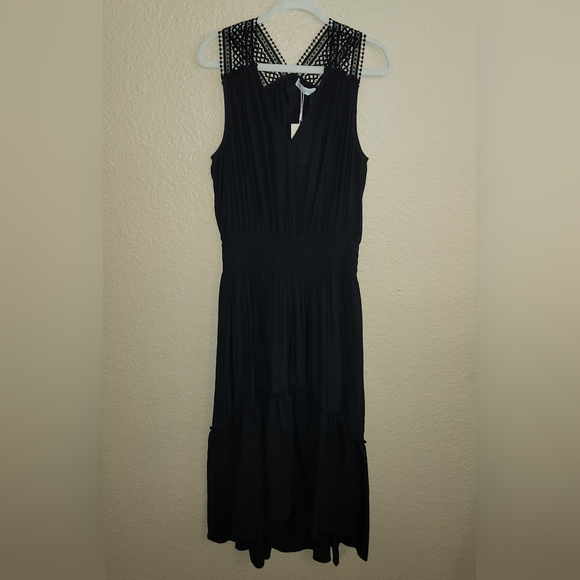 Ramy Brook Samantha Elegant Black Sleeveless Dress Size L WhimsyGoth Vamp - Picture 1 of 13